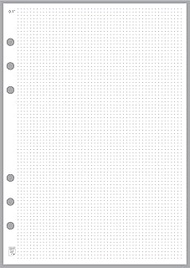 A5 Size Dot Grid Paper Refill (0.10"), Sized and Punched 6-Ring A5 Notebooks by Filofax, LV (GM), Ki