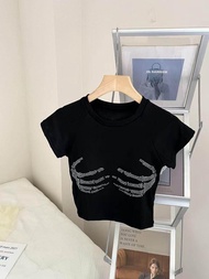 Elizabethgrosir1 Crop Top Cup Bra  Bahan kaos import premium stretchy lembut Ada cup bra 3519