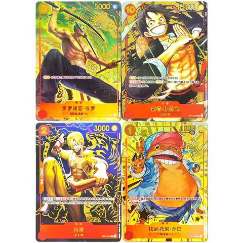 Proxy 2024 ONE PIECE CHINESE 1ST ANV SET ST10-006 LUFFY Chopper Zoro Sanji ST01-006 OP01-013 OP01-02