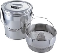 Yamashita Kogei 120091034 V-1312B 18-8 Bucket, 2 Buckets, Medium Grade, 3.5 gal (15 L)