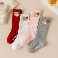 Cotton Thick Knee High Socks Baby 6-24 Months Old Cute Bear Anti-Slip High Socks Quality FCS-1008