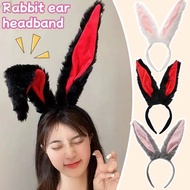 1/2Pcs Large Plush Adjustable Rabbit Ear Hair Hoop - Fashion Korean Women Fluffy Hair Hoops - Soft C
