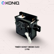 MESIN MK16, SHARP 3 PIN WASHING MACHINE TIMER SOCKET - 3 PIN WASH SOCKET TIMER