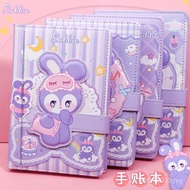 Girls Diary Purple Star Magnetic Buckle Zhao Zhi PU Wutu Handbook Coloring Page Cute Handbook Gift B