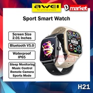 Awei H21 Smart Watch 2.01 Inch Full Screen Sport Watch Sleep Montitoring Sports Awei Smartwatch IP65