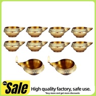 Alloy Metal Kuber Diya 10 Pcs for Diwali Decoration Oil Lamp Traditional for Diwali Diya Vilakku for