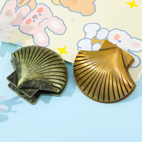 Heavy Metal Retro Shell Bookmark, Suitable for Home Decoration, Reading Tags, Wallet Assistant, as a