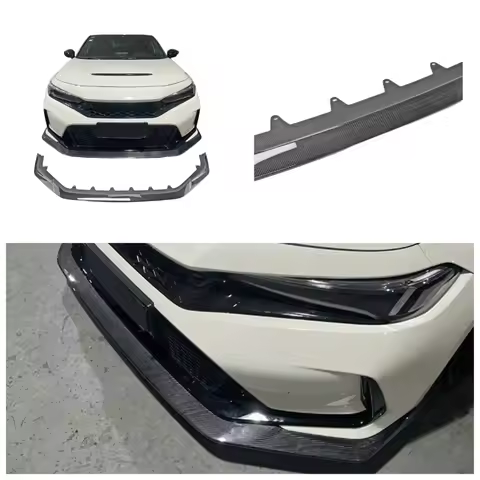 For Honda Civic Type R FL5 2022+ VA Style Carbon Fiber Front Bumper Lip Spoiler