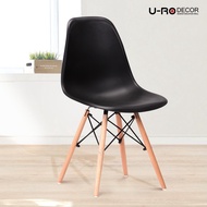 U-RO DECOR Model ACRON-K (ACRON-K) dining chair Black/Beach Wood Legs Modern Style minimal
