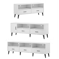 White Wooden TV CONSOLE/TV RACK/4FT 5FT 6FT TV RACK / TV CABINET / TV CONSOLE