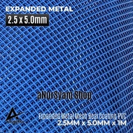 Expanded Metal Mesh Besi Coating PVC Light 2.5MM x 5.0MM