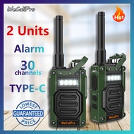 WeCallPro Walkie Talkie 10km 2pcs Strobe Llight Alarm toki Metal Case Cb Radio Long Range Walkie tal