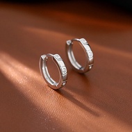 S999 sterling silver zircon earrings, simple and cool style unisex zircon earrings,silver earring,ea