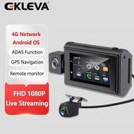 EKLEVA 4G Android 10.0 RAM+ROM 2+32GB DVR Remote parking monitor 3Touch dash cam adas wifi dual lens