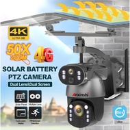 4G 4K50X Zoomable High-Definition Solar-Powered PTZ Camera PIR Motion detection security camera with
