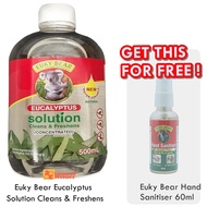 Euky Bear Water Eucalyptus Solution 500ml FREE Hand Sanitiser Sanitizer 60ml