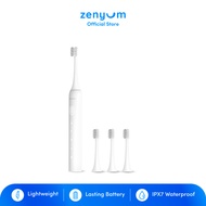 Zenyum Sonic Go Starter Kit - 1 Sonic Go + 3 Refill Heads (Black/White) (Electric Toothbrush Portabl