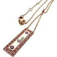 GUCCI/Gucci 18K 玫瑰金粉紅藍寶石Plate，重 7.1 克，尺寸 38、40 和 42 公分。女款。 [二手]