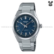 CASIO EFK-100D-2A Men's Analog Watch EDIFICE Textured Dial Date Automatic 39mm SS Bracelet Blue *Ori