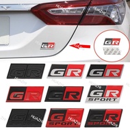 Car Sticker GR Logo 3D Metal La    ling Emblem Badge Decals For Toyota sport GR Sport C-HR RAV4 Aven