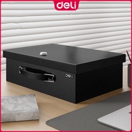 Deli Fireproof Cash Safe Box Key Piggy Bank Home Storage Portable Coin Box ET610