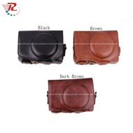 LARRY Canon SX740HS SX740 HS Pu Leather Camera Case Bag Pouch For Canon SX740HS SX740 HS With Should