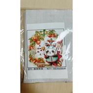 9ct cross-stitch painting with 4 threads