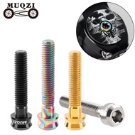 MUQZI Titanium Bolts M6*30MM M6*35MM Headset Cap Screw MTB Road Bike Ultralight Titanium Stem Bolt Bicycle Accessories