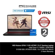 MSI Katana GF66 11UG-457MY 15.6" Gaming Laptop Black (i7-11800H, 16GB, 512GB, RTX3070, Win10)