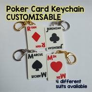 Poker Card Name Keychain Customisable | Name Tag | Personalised Gift