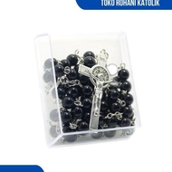 BENEDICT ROSARY NECKLACE (SYNTHETIC PEARL) CATHOLIC ROSARY NECKLACE/ BENEDICT ROSARY/ SPIRITUAL NECK