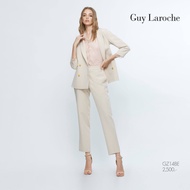 กางเกงขายาว กางเ﻿กงผู้หญิง Guy Laroche Pants กางเกงทำงานสีเบจ ความยาวขา 9 ส่วน ดีเทลขอบเอวยางยืดด้านหลัง (GZ14BE)