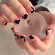 Wear Nails Black Geometric Irregular Nails Wearable Nail Stickers Detachable Nails Nails 2026.7.20