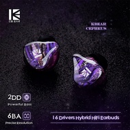 KBEAR Cepheus Earphones Hybrid In-Ear Monitors 2DD+6BA IEM Wired Earbuds 16 Drivers HiFi Headphones 