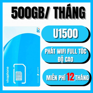 ( CÓ ESIM ) Sim 4G Vinaphone Gói 14Big50Y - 12TD49 - FHappy - U1500 - 12D159V - SODA - D500 Data Tốc