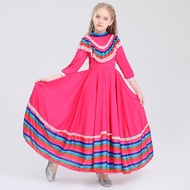 Fast Shipping Halloween Traditional Mexican cosplay costume girls folk dance dress mexico clothes su