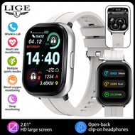 LIGE 2026 New Smart Watch TWS 2-in-1 Bluetooth Earphones Bluetooth Call Watch For Men Women Heart Ra