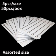 5pcs/size Tattoo Needles RL/RS/RM/M1 Assorted Size Tattoo Tools Sup steel disposable Sterilze Tatoo 