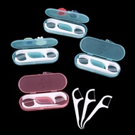 Uloverun 10pcs  Floss Sticks Holder Case Tooth Floss Picks Storage Box Floss Holder .