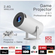 Game Projector X10 | Game consoles and Projector 2 in 1 with Controller Gamepad Android 11.0