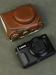 Camera Leather Case Photography Camera Accessories Suitable for Canon g7x3 G7XII G7X Mark II Shoulde