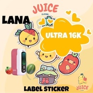 【100% ORIGINAL】ULTRA 16K TIEGUANYIN Cute Cartoon Fruit Sticker 1.6CM - 16CM DISPOSABLE Labels Statio