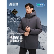 Boston New Style Down Jacket Men's High-End Outdoor GORE-TEX Fabric High Fluffy Goose Down Commuter 