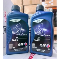 ENGINE OIL ELF MOTO 4T MAX 20W50 1 LITER MINYAK HITAM ORIGINAL UNIVERSAL ❌❌ SABAH SARAWAK