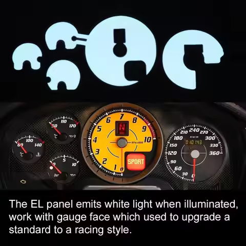 EL Panel for Ferrari 360 (F131) and 575M (F133) Racing Style Instrument Cluster