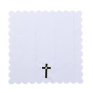 Square Church Altar Corporal Square Chalice Altar Cloth 17.5" White Embroidered
