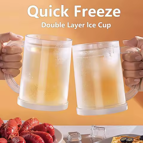 Instant Beer Fruit juice Chiller Freezing Cup – Double Wall Frosted Cup for Freezer & Fridge | Insul