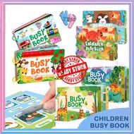 My First Busy Book Quiet Book With Velcro Montessori Early Learning Educational Sticker Book AC-195