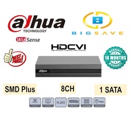 DAHUA XVR1B08H-I 8CH / 8 CHANNEL PENTABRID 5M-N/1080P COOPER 1U 1HDD WIZSENSE DIGITAL VIDEO RECORDER