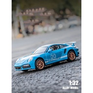 1:32 911 Turbo S Car Model Toys Alloy Diecast Sports Cars Pull Back Doors Opened Sound Light Ornamen